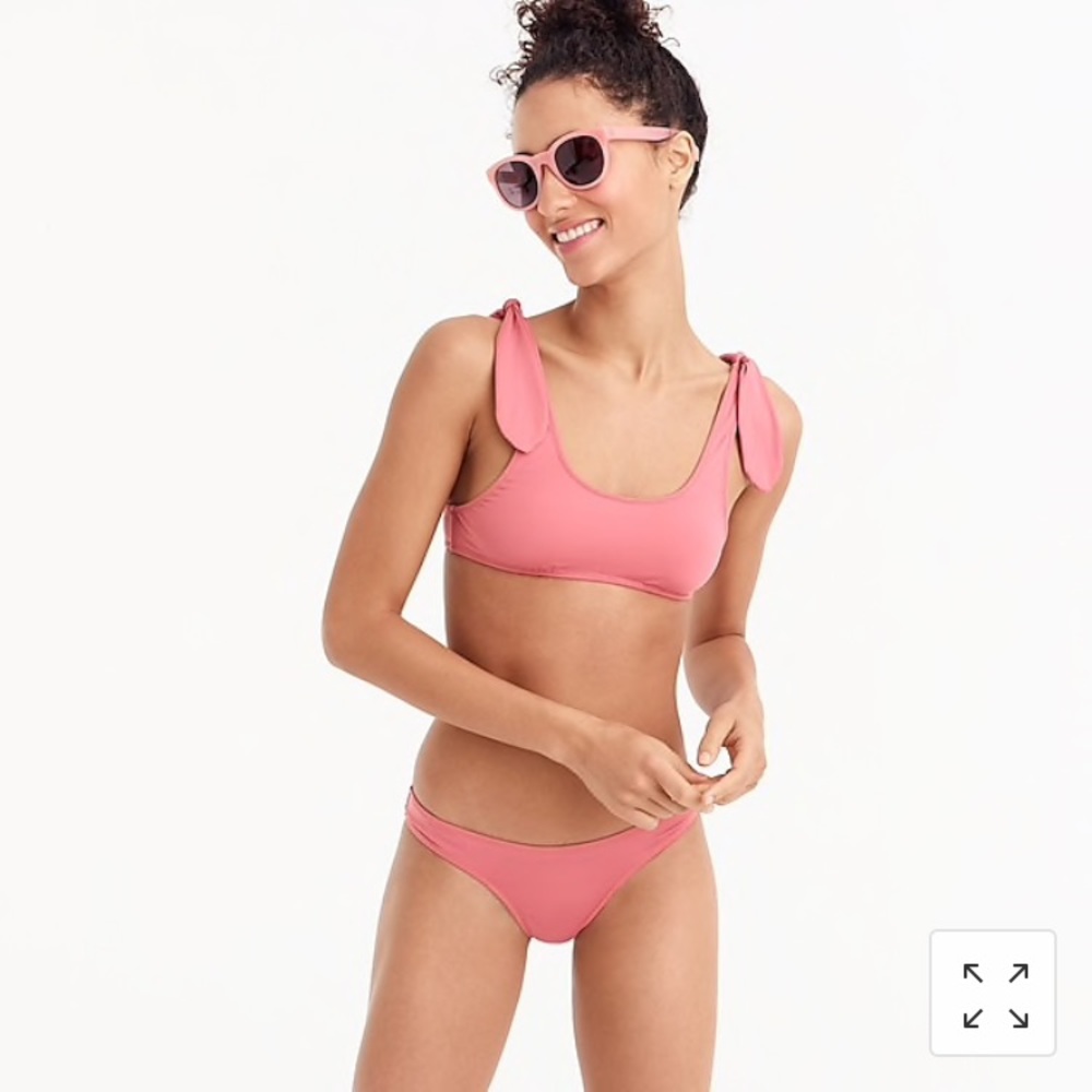NWT Jcrew 2-piece swimsuit high waist tie shoulder